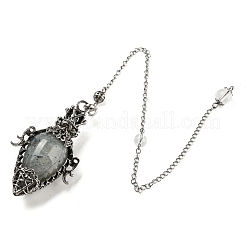 Mixed Gemstone Dowsing Pendulum Big Pendants&nbsp;G-H293-01AS