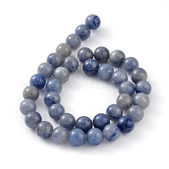 Dyed & Heated Natural Blue Aventurine Round Beads Strands&nbsp;G-M248-4mm-01