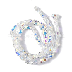 Transparent Electroplate Glass Beads Strands&nbsp;EGLA-F157-HR02