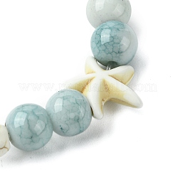 Synthetic Turquoise Beaded Stretch Bracelets for Women&nbsp;BJEW-TA00574-02