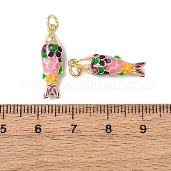 Brass Enamel Pendants&nbsp;KK-C143-44C-G01