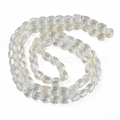 Electroplate Transparent Glass Beads Strands&nbsp;EGLA-N002-32-C04