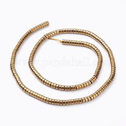 Electroplate Non-Magnetic Synthetic Hematite Beads Strands&nbsp;G-F510-03G-4mm