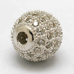 Round 925 Sterling Silver Beads&nbsp;STER-O021-01S-6mm