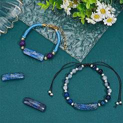 4Pcs Natural Lapis Lazuli Connector Charms&nbsp;G-SC0003-70B