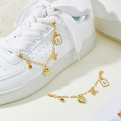 2Pcs Brass Boot Strap Chains&nbsp;HJEW-HS00077