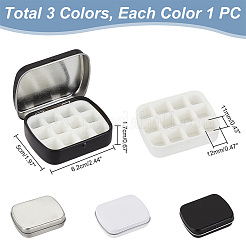 3 Sets 3 Colors Iron Watercolor Paints & Nail Polish Tins Storage Box&nbsp;AJEW-PH0011-08-WH
