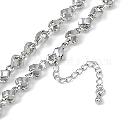 Rack Plating Brass Link Chain Necklaces for Women&nbsp;NJEW-K382-10P