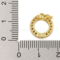 Rack Plating Brass Micro Pave Clear Cubic Zirconia Twister Clasps&nbsp;KK-F876-06G-01