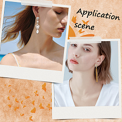 6 Pairs 2 Colors Brass Micro Pave Cubic Zirconia Stud Earring Findings&nbsp;ZIRC-BBC0003-24A