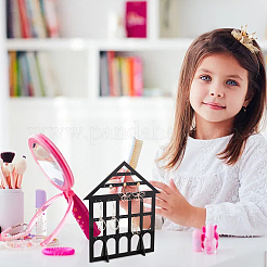 Detachable Lovely House Acrylic Earring Display Stands&nbsp;EDIS-WH0029-48A