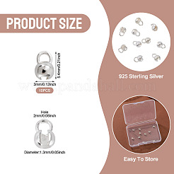 10Pcs 925 Sterling Silver Bead Tips Knot Covers&nbsp;STER-TA0001-50