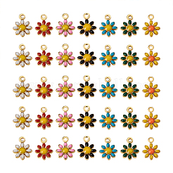 42Pcs 7 Colors Brass Enamel Charms&nbsp;KK-SW0001-04