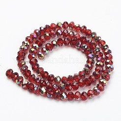 Electroplate Transparent Glass Beads Strands&nbsp;EGLA-A034-T4mm-R05
