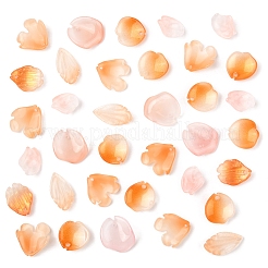 120Pcs 6 Styles Spray Painted Glass Pendants&nbsp;GLAA-FS0002-20