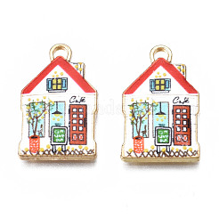 Rack Plating Alloy Enamel Pendants&nbsp;ENAM-T011-159B