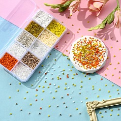 100G 10 Colors Glass Seed Beads&nbsp;SEED-YW0002-89A