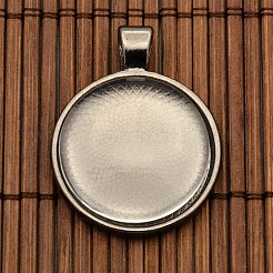 25mm Transparent Clear Domed Glass Cabochon Cover for Alloy Photo Pendant Making&nbsp;TIBEP-X0009-B-NR