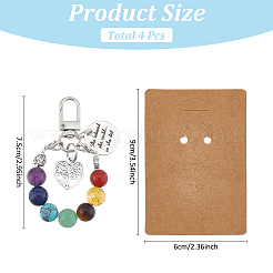 4Pcs Alloy and Natural & Synthetic Gemstone Pendant Decorations&nbsp;HJEW-MA00012