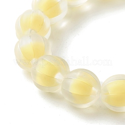 Bead in Bead Transparent Acrylic Pumpkin Beads Stretch Bracelet for Kid&nbsp;BJEW-JB06593