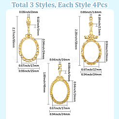 12Pcs 3 Styles Alloy Pendants&nbsp;FIND-SP0006-01