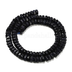 Synthetic Blue Goldstone Beads Strands&nbsp;G-G317-A07-3x6mm