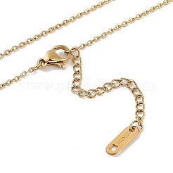 304 Stainless Steel Heart Pendant Necklaces&nbsp;NJEW-N055-14G