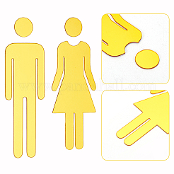 Acrylic TOILET Sign Stickers&nbsp;DIY-WH0569-66A-03