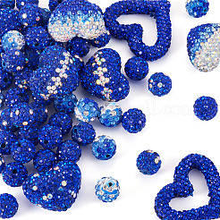 58Pcs Handmade Polymer Clay Rhinestone Beads&nbsp;CLAY-BT0001-08