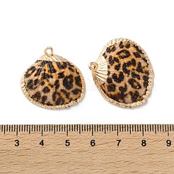 Natural Sea Shell Pendants&nbsp;SSHEL-B002-02G-01