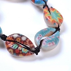 Printed Cowrie Shell Bead Bracelets&nbsp;BJEW-JB04276