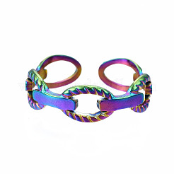 Open Oval Cuff Rings&nbsp;RJEW-N038-029