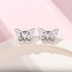 Tarnish Resistant 304 Stainless Steel Stud Earrings with 316 Surgical Stainless Steel Pins&nbsp;PW-WG57925-02