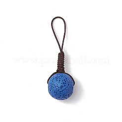 Round Natural Lava Rock Pendant Decorations&nbsp;PALLOY-JF03446