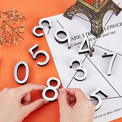 10Pcs 10 Style Acrylic Mirror Wall Stickers&nbsp;AJEW-CN0001-46
