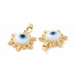 Handmade Evil Eye Lampwork Pendants&nbsp;ZIRC-F136-04G-02