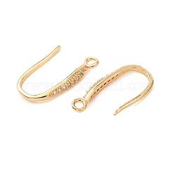 Brass Micro Pave Cubic Zirconia Earring Hooks&nbsp;KK-CBA8EB2-11G