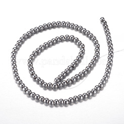 Electroplate Magnetic Synthetic Hematite Bead Strands&nbsp;G-A165A-5mm-04