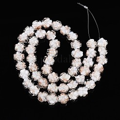 Luminous Handmade Gold Foil Glass Beads Strands&nbsp;FOIL-N029-01A
