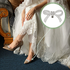 8Pcs 4 Styles Bowknot Alloy Rhinestone Shoe Decorations&nbsp;AJEW-GA0006-99