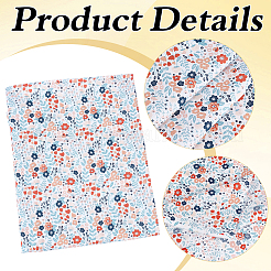 Flower Printed Cotton Fabric for Garments & Crafts&nbsp;DIY-WH0622-781E