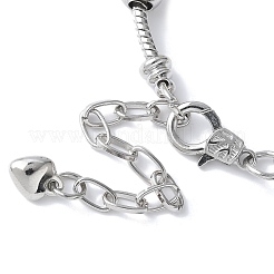 Brass European Beads Charm Bracelets&nbsp;BJEW-JB11586-01