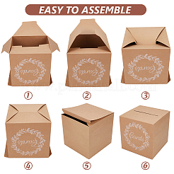 1 Set Square Printed Cardboard Boxes for Wedding Cards&nbsp;CBOX-SP0001-01A