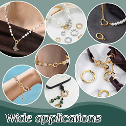 10Pcs 5 Styles Brass Spring Gate Rings&nbsp;KK-PH0013-87