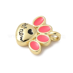 Brass Enamel Charms&nbsp;KK-C110-31G-02