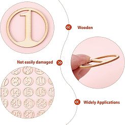 Wooden Hollow Number Chip&nbsp;WOOD-WH0027-13