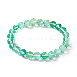 8mm Round Synthetic Moonstone Beaded Stretch Bracelets for Women&nbsp;BJEW-JB10481