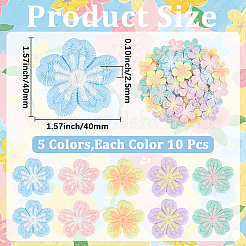 50Pcs 5 Colors Polyester Applqiues&nbsp;PATC-CY0001-59