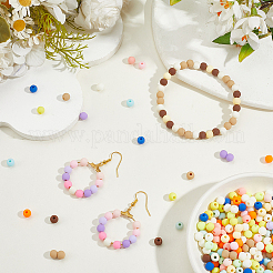 1200Pcs 4 Colors Frosted Opaque Acrylic Beads&nbsp;OACR-PA0001-13