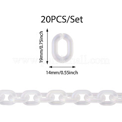 20Pcs Transparent Acrylic Quick Link Connectors&nbsp;OACR-TADJ0001-03B